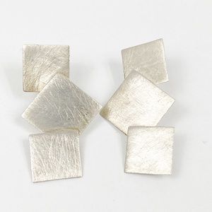 William & James Scratch Sterling Silver Earrings